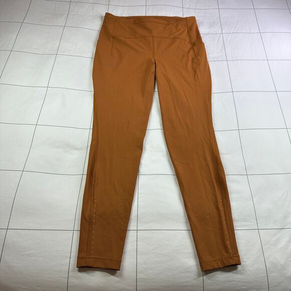 Lululemon Leggings Women 10 Copper Brown Swift Speed Running Athletic Reflective - Picture 3 of 11
